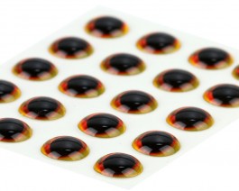 Ultra 3D Epoxy Eyes, Yellow/Orange, 6 mm